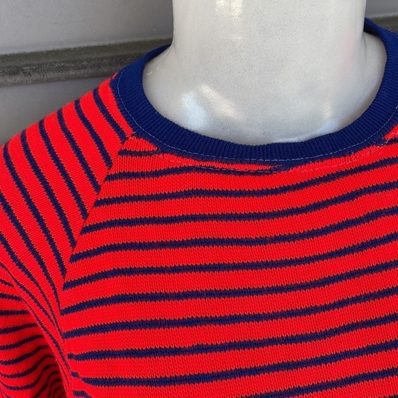 Creslan Casual Red Blue Strip Sweater Top Size XL - Picture 4 of 8